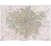 Greater London County Map-Plastic Coated