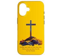 Greater Love Hath No Man Than This - John 15:13 Jesus Cross Case for iPhone 16