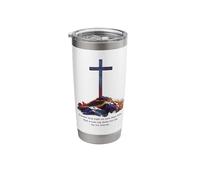 Greater Love Hath No Man Than This - John 15:13 Jesus Cross Stainless Steel Insulated Tumbler