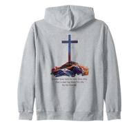 Greater Love Hath No Man Than This - John 15:13 Jesus Cross Zip Hoodie