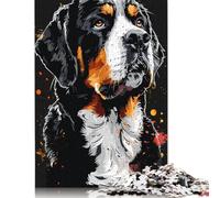 Greater Swiss Mountain Dog Art Jigsaw Puzzle 1000 Pieces Adult Puzzle Creative Wood Jigsaw Games Educational Toys Home Decoration 1000pcs (75x50cm)
