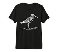 Greater Yellowlegs Line Art Birdwatcher Premium T-Shirt