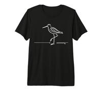 Greater Yellowlegs Line Art Birdwatcher Premium T-Shirt