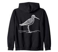 Greater Yellowlegs Line Art Birdwatcher Zip Hoodie