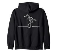 Greater Yellowlegs Line Art Birdwatcher Zip Hoodie