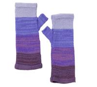 GreaterGood Alpaca Fingerless Mittens - Handmade, Fair Trade, 100% Alpaca Fiber, Purple Ombre, One size