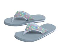 GreaterGood Cushy Comfort Paw Print Flip Flops Lightweight EVA Slip On Cushion Sandals Soft Strap Animal Lover Design For Women, Custom, 7 UK