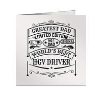 Greatest Dad No 1 World's Best Hgv Driver Vintage Style Greetings Birthday Card