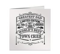 Greatest Dad No 1 World's Best Town Crier Vintage Style Greetings Birthday Card