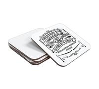 Greatest Dad Worlds Best Bedlington Terrier Owner Vintage Style Limited Edition Coaster Unique Fun Fathers Gift - Made in UK