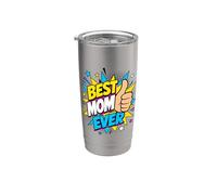Greatest Mom Ever Thumbs Up Comic Style Graphic Stainless Steel Insulated Tumbler