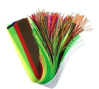 GREATFISHING 10pcs Mix Color 40 Strands/Pack 30CM Length Micro Silicone Rubber Skirts for Soft Worm Trout Fly Legs Fishing Jig Lure Skirts Fly Tying Material