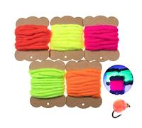 GREATFISHING 5 Colors Synthetic Fibers Egg Yarn Fly Tying Material for Minnow Bait Samlon Egg Fly Dry Flies Trout Steelhead Fishing Lures