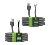 GREATIDE Industries Inc 3 Wire Cord for Appliances and Power Tools, 9 Feet, 14 AWG, 15A/125V AC, 1875W, Gray, 2-Pack