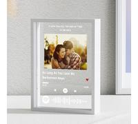 Greatminer Personalised Spotify Plaque with Frame - Custom Spotify Plaque with Song, Valentines Day Gifts for Boyfriend/Girlfriends, Personalised Photo Gifts for Family, Friends, Lovers