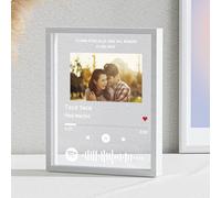 Greatminer Personalised Spotify Plaque with Frame - Custom Spotify Plaque with Song, Valentines Day Gifts for Boyfriend/Girlfriends, Personalised Photo Gifts for Family, Friends, Lovers