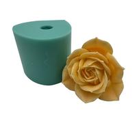 GreatMold 3D Rose Beautiful Flower Soap Mold Candle Mould Epoxy Resin Flower Molds Cake Decoration Art Crafts Moulds (3Dflower-02)