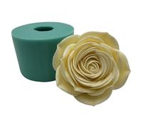 GreatMold 3D Rose Beautiful Flower Soap Mold Candle Mould Epoxy Resin Flower Molds Cake Decoration Art Crafts Moulds (3Dflower-01)