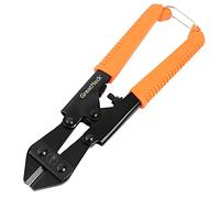 GreatNeck BC8 Mini Bolt Cutters, Bolt Cutter for Cutting Chain, Rod, and Heavy Wire, Drop Forged Steel Jaws, Adjustable Replaceable Blades, Cushioned Grip, Tubular Steel Handles