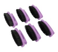 GreatNeck Nail Brush, 6 Pack Nail and Hand Scrub Brush Set, Stiff Bristles, Comfortable Scrubber Grip, Salon or Construction Quality, Gift For DIYer or Nail Techs