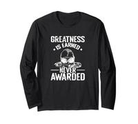 Greatness is Earned Never Awarded Swimmer Long Sleeve T-Shirt