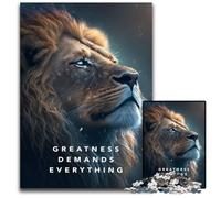 Greatness Motivation Puzzles for 1000 Piece Wooden Puzzles Challenging DIY Brain Teaser, Perfect Family Game Or Decorative Gift 50x75CM/19.68x29.52inch