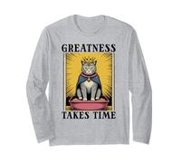 Greatness Takes Time Litter Box Cat Lover Funny Cat Long Sleeve T-Shirt