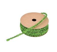 GreatRise 10 Yard Metallic Tinsel Garland Christmas Garland Thin Glitter Decorative Ribbon Metallic Glitter Tinsel Craft Ribbon for Christmas Tree Wedding Birthday Decorations Accessories Green
