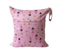 GreatRise 40 x 45 cm Portable Large Wetbag Baby Nappy Bag Waterproof Changing Bag Baby Nappy Organiser Wet Bag with Zip for On the Go Travel Beach Towels Nursery, girls