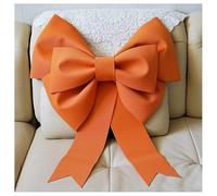 GreatRise Large Bows Giant Bow Christmas Bows Decorative Bow Hanging Gift Bow Car Bow for Christmas Tree Fireplace Home Front Door Wedding Party Decoration Orange 30 cm