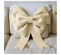 GreatRise Large Bows Giant Christmas Bows Decorative Bow Hanging Gift Bow Car Bow for Christmas Tree Fireplace Home Front Door Wedding Party Decoration Milk White 75 cm