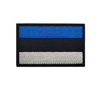 GreatRise Pack of 2 Estonia Flag EU & Europe Flag Patch - Embroidered German Flags Patch - Hook and Loop Military Patch for Backpack, Uniform, Airsoft & Baseball Cap