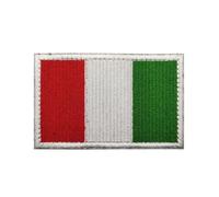 GreatRise Pack of 2 Italy Flag Patch Military Badge, 8 × 5 cm Hook and Loop Europe Flags Embroidered Badge Colourful Self-Adhesive Patch for Clothing Backpack Uniforms Vest Jacket