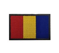 GreatRise Pack of 2 Romania Flag Patch Military Badge, 8 × 5 cm Hook and Loop Europe Flags Embroidered Badge Colourful Self-Adhesive Patch for Clothing Backpack Uniforms Vest Jacket