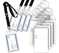 GreatShield Cruise Luggage Tag Holder (8 Pack) + ID Holder with Lanyard (4 Pack) Weather Resistant PVC Zip Pouch & Steel Loop for Princess, Carnival, Holland American, and Norwegian Cruise Line