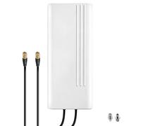 Greatzer 5G Outdoor Antenna 22dBi 4G Dual Band Antenna 600-6000MHz LTE Directional Antenna MIMO Router Signal booster External Antenna SMA / 2 * TS9, for 4G 5G Router, 2 x 10M Low Loss Cable