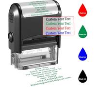 Greaxid Custom Self-Inking Stamp Up to 8 Lines Personalized Text Stamp for Office, Teacher, Address & Business Customized Label Stamps Choose Font, Ink Color,for Personal & Professional Use