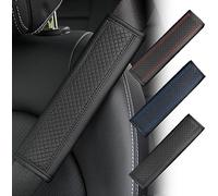 GREB 2pcs Car Sefety Seat Belt Cover for Land Rover DISCOVERY RANGE ROVER SPORT PHEV EVOQUE DEFENDER VELAR, Soft And Comfortable Durable Auto Seat Belt Pad Protect Shoulder Neck,A-Black