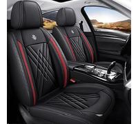 GREB Car Seat Covers for Ford Five Hundred 2005 2006 2007, Leather Waterproof Breathable Front Rear Seats Protectors Cover Cushion Covers Interior,B Black-Red