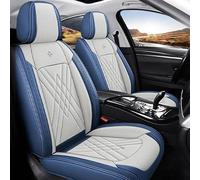 GREB Car Seat Covers for Infiniti M35X 2000 2001 2002 2003 2004 2005-2022 2023 2024 2025, Leather Waterproof Breathable Front Rear Seats Protectors Cover Cushion Covers Interior,D Blue-Beige
