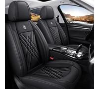 GREB Car Seat Covers for Infiniti Q60 Hybrid 2000 2001 2002 2003 2004 2005-2022 2023 2024 2025, Leather Waterproof Breathable Front Rear Seats Protectors Cover Cushion Covers Interior,A Black