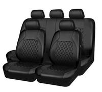 GREB Leather Car Seat Covers for Nissan Juke 2010 2011 2012 2013 2014 2015 2016 2017 2018 2019, 9pcs NonSlip Waterproof Breathable Seat Covers Full Set Seat Protector Accessories,Black