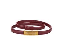 GREB Natural cowhide belts Top layer quality genuine leather women's belts Decorate dresses Adjustable designer belts,Burgundy