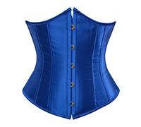 Grebrafan Women's Lace up Boned Underbust Corsets Plus Size 7XL Blue