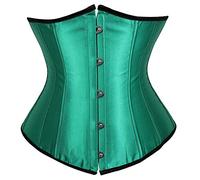 Grebrafan Women's Lace up Boned Underbust Corsets Plus Size XL Green