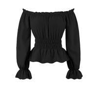 Grebrafan Womens Renaissance Blouse Off Shoulder Pirate Shirt | Gothic steampunk blouse shirt for casual wear going out or cosplay