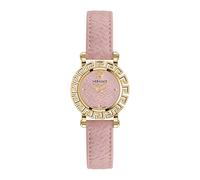 Greca Glam Leather Watch Pink Gold- female- Versace- Watches- Pink- ONE SIZE- Accessories ONE SIZE