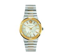 Greca Logo Bicolor Watch, male, Versace, Watches, Gray, ONE SIZE, Accessories ONE SIZE