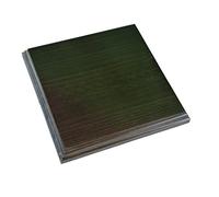 GRECA Square Base. Finish Walnut Varnish. Solid wood. (20 x 20 cm)