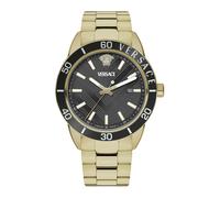 Versace VEYCA0724 Wristwatch Greca Urban 43mm 5ATM Quartz Unisex Black Gold
